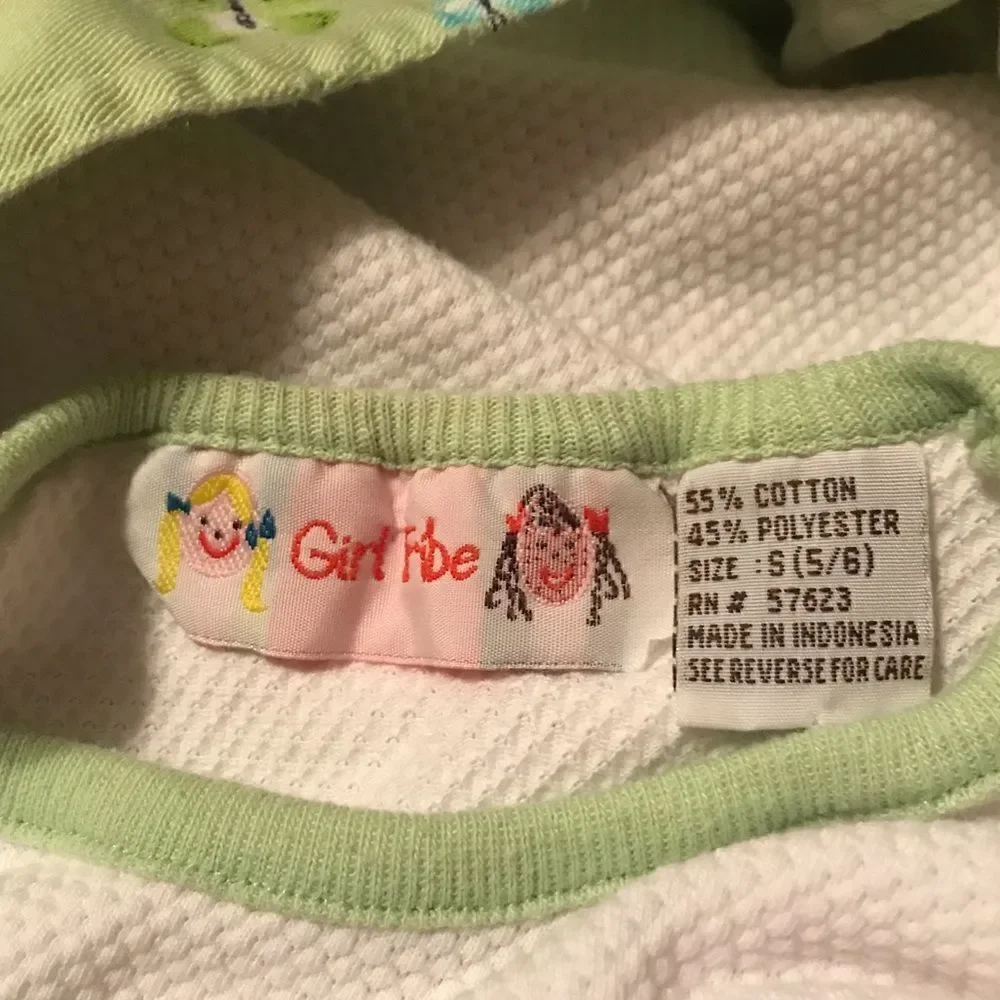 Girl Tribe 5/6 Butterfly Overall and Shirt Set 2pc